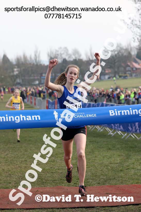 Girls under-15s 2016 Inter Counties Cross Country Champs. and Cross Challenge Final, Cofton Park, Birmingham. Photo: David T. Hewitson/Sports for All Pics